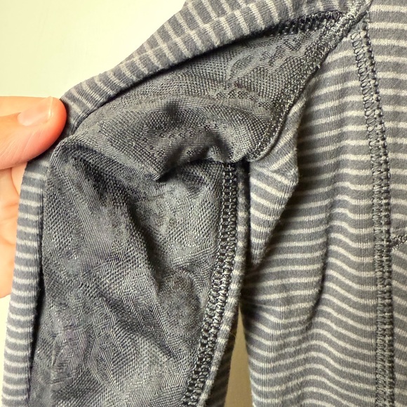 Lululemon Star Runner Pullover Zip-Up Jacket Black Stripe / Lace Size 8 - Picture 5 of 5